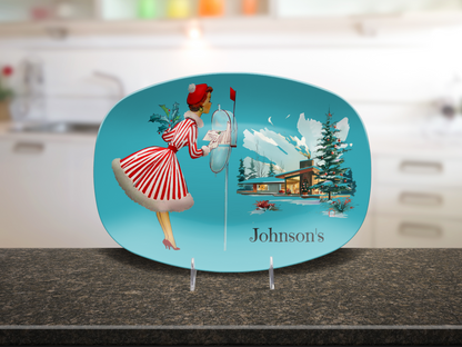 Vintage Christmas Holiday Serving Platter