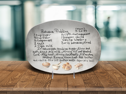 Personalized Serving Platter – Custom Handwritten Recipe Keepsake