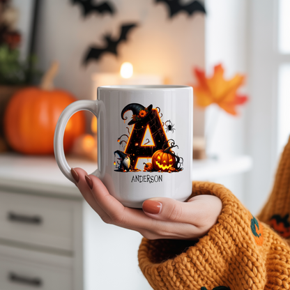 Personalized Gnome Halloween Monogram Coffee Mugs And Tote