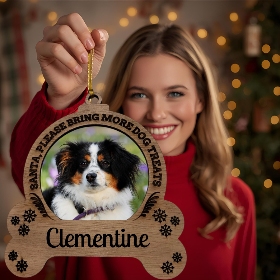 Custom Dog Photo Ornament - Personalized Pet Gift
