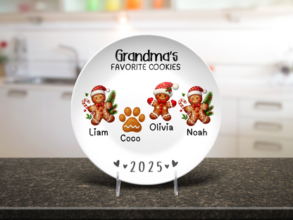 Personalized Grandma's Favorite Cookies Plate