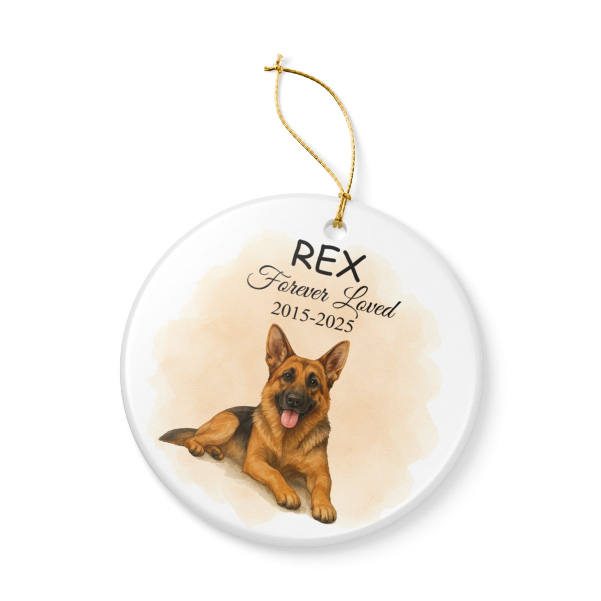 Custom Pet Memorial Ceramic Ornament - Cherished Keepsake