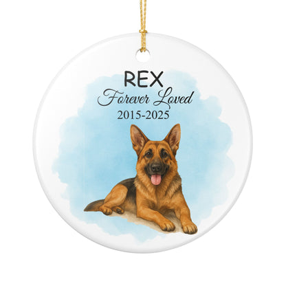 Custom Pet Memorial Ceramic Ornament - Cherished Keepsake