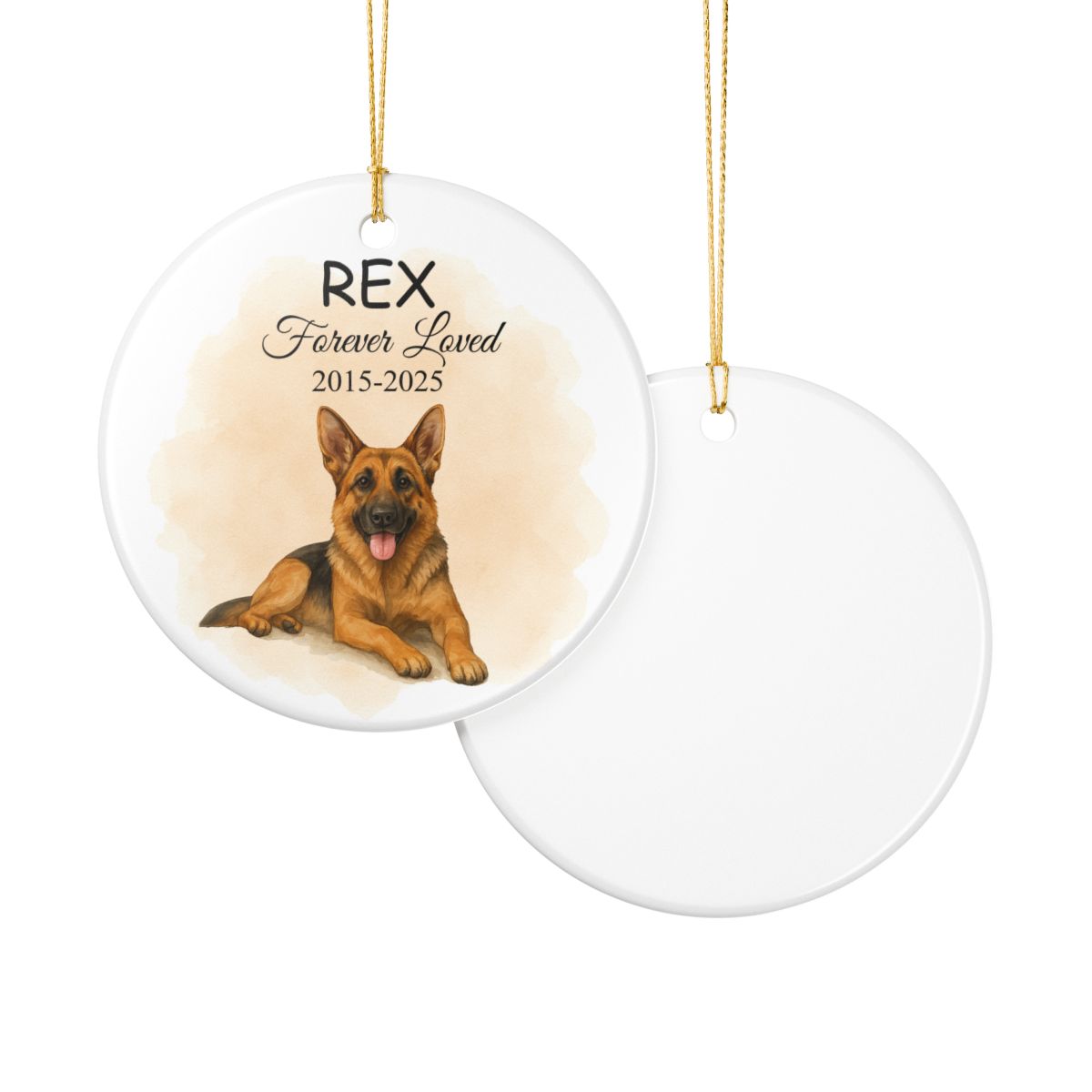 Custom Pet Memorial Ceramic Ornament - Cherished Keepsake
