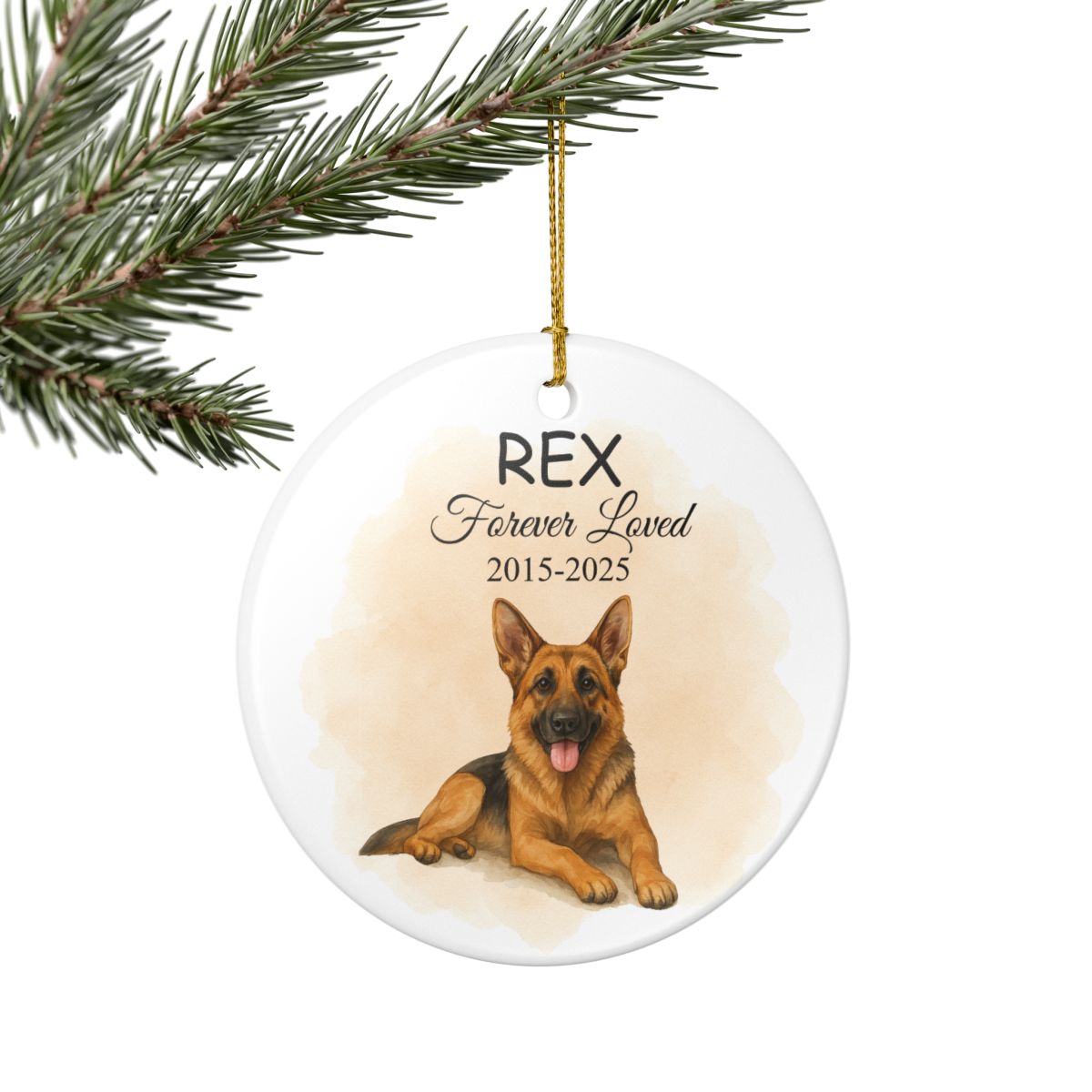 Custom Pet Memorial Ceramic Ornament - Cherished Keepsake