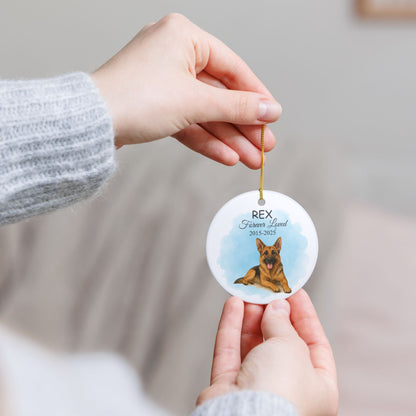Custom Pet Memorial Ceramic Ornament - Cherished Keepsake