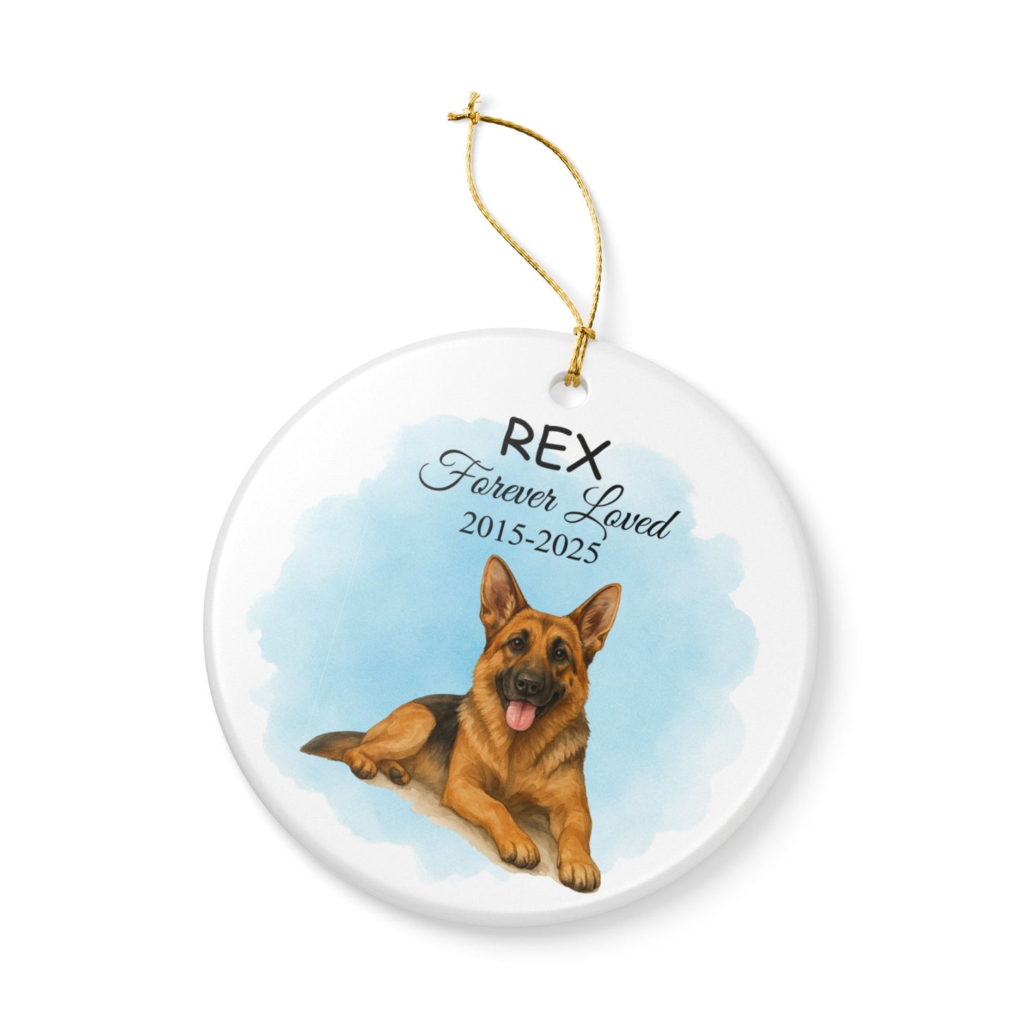 Custom Pet Memorial Ceramic Ornament - Cherished Keepsake
