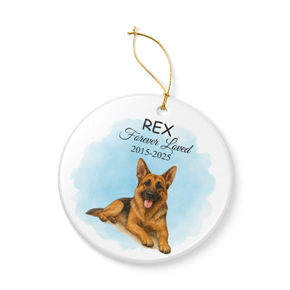 Custom Pet Memorial Ceramic Ornament - Cherished Keepsake