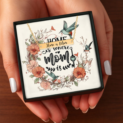 Horizontal Bar Necklace / Home Is Mom