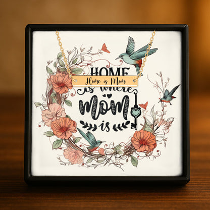 Horizontal Bar Necklace / Home Is Mom