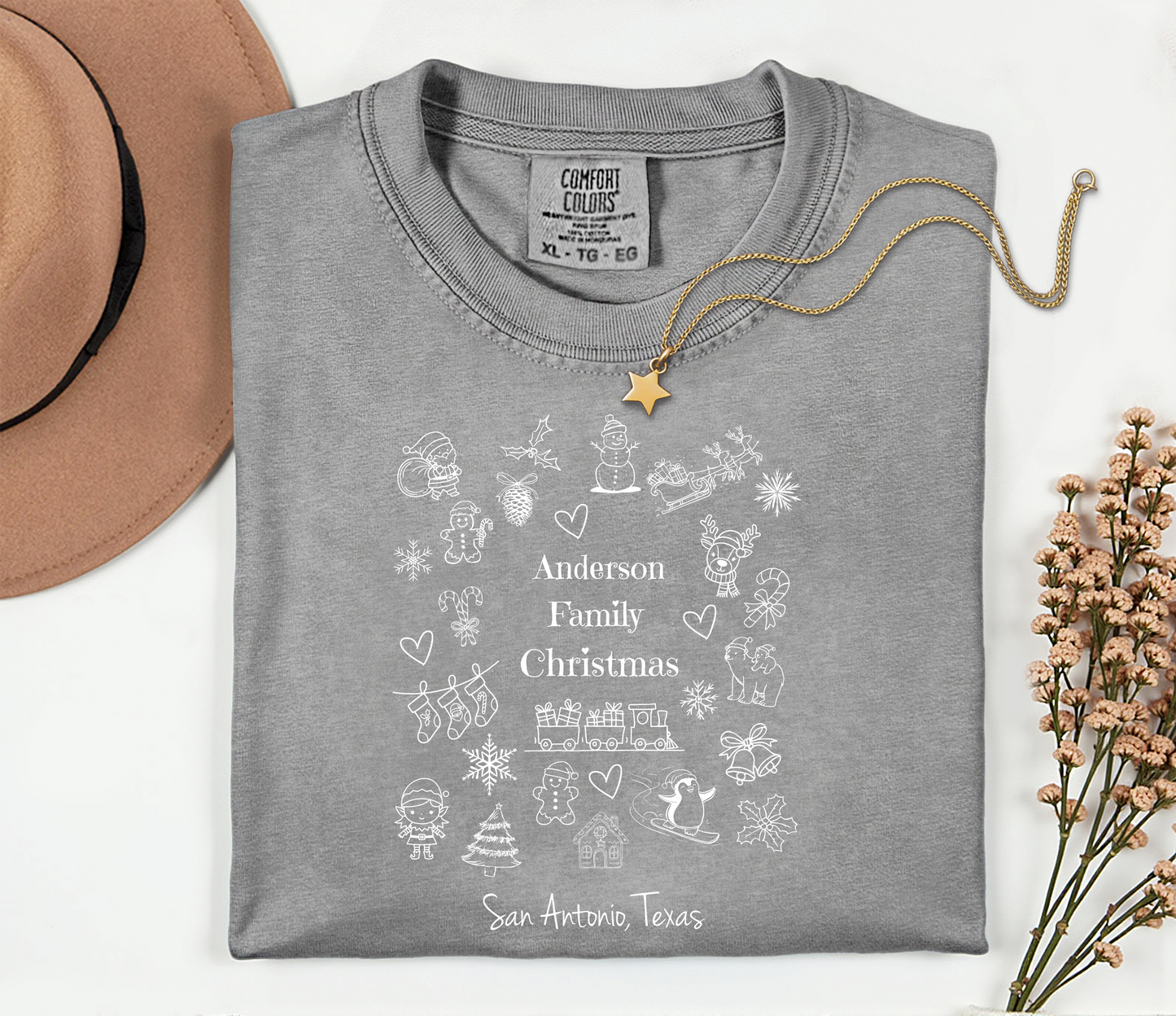 Custom Family Christmas T-Shirt - Soft Cotton Design