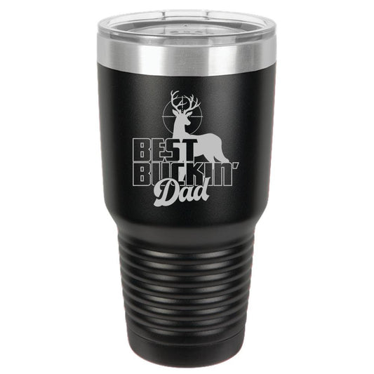 Best Buckin Dad, Dad, Father's Day Gift, Just for Dad, Redneck, Hunting, Hunter, Redneck, Outdoors, Best Gift for Dad 30oz Ringneck Tumbler