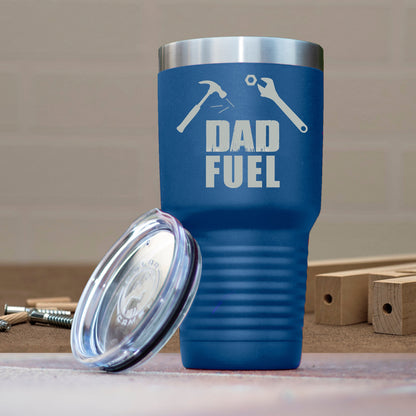 Carpenter Dad Fuel, Dad Can Fix Anything, Father's Day Gift, Gift for Dad, Dad Polar Camel 30oz Ringneck Stainless Steel Tumbler