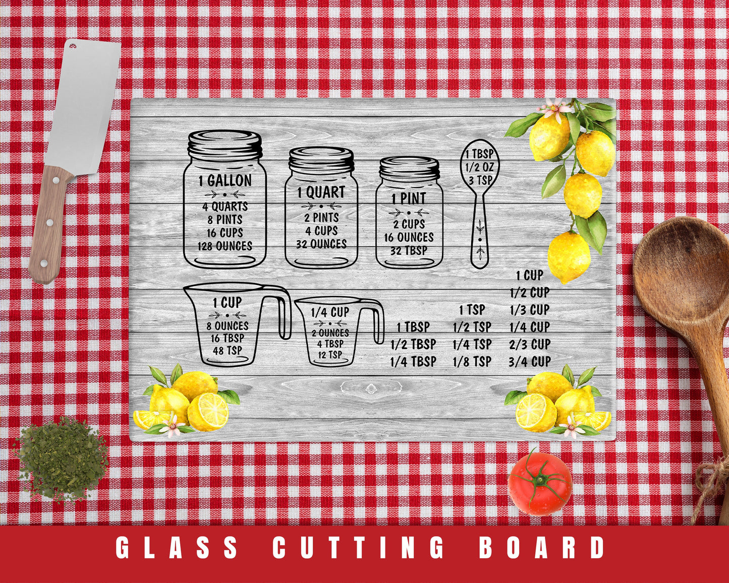 Lemon Glass Cutting Board/ Lemon Kitchen Decor/ Farmhouse Decor/ Kitchen Conversions/ Wedding Present/ House Warming Present