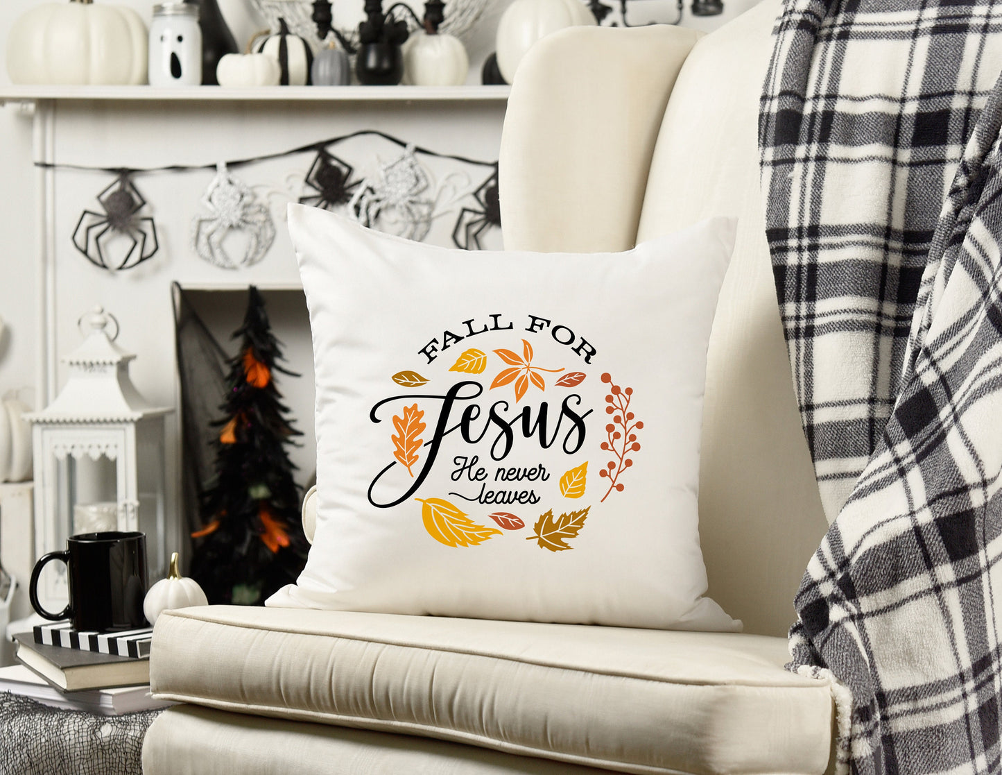 Fall For Jesus He Never Leaves Pillow Case