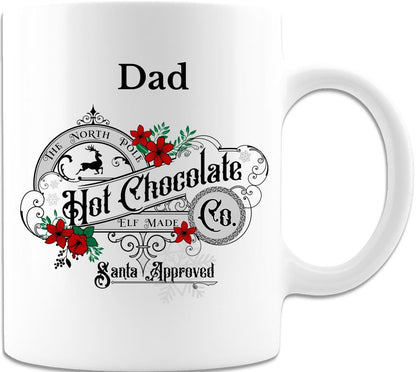 Personalized North Pole Hot Chocolate Company/ Old Style Country/ Farmhouse Christmas Decor/11oz and 15 Coffee Mug