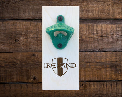 Ireland Crest Wall Hanging Bottle Opener/ Irish Australians/ Irish Beer Drinker Gift/ St. Patrick's Day Gift