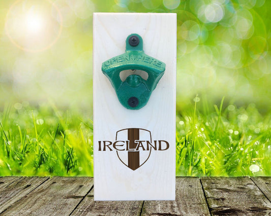 Ireland Crest Wall Hanging Bottle Opener/ Irish Australians/ Irish Beer Drinker Gift/ St. Patrick's Day Gift