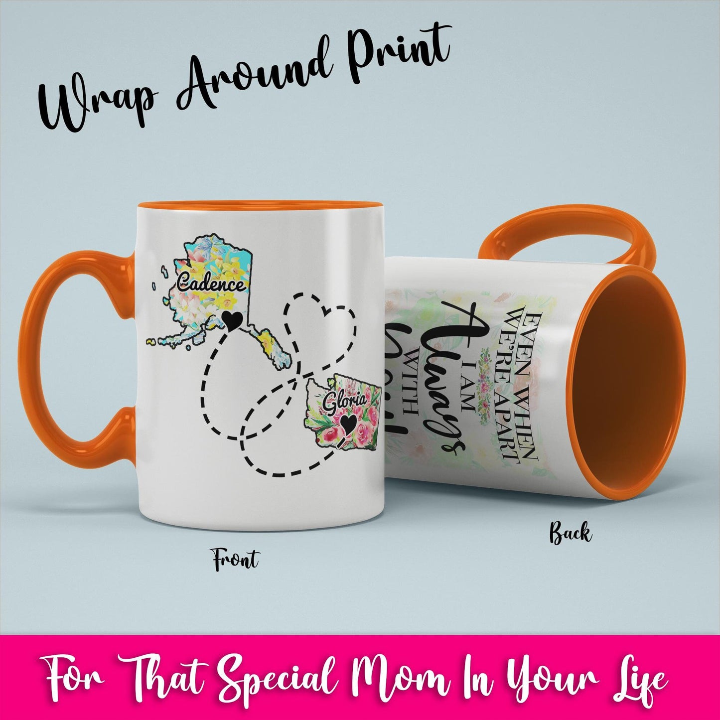 Always With You - White Coffee Mug With Colored Inside & Handle