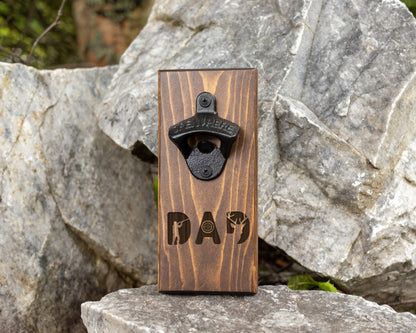 Wall Hanging Bottle Opener/ Dad Deer Hunter/ Man Cave Gift/ Bar Gift