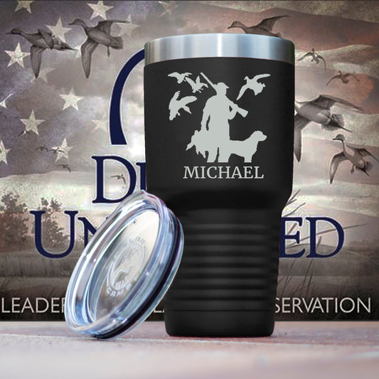 Personalized Duck Hunter With Dog/ Polar Camel 30oz Ringneck Tumbler/ Laser Engraved With Hunters Name/Hunting Gift/ Christmas Gift/Dad Gift