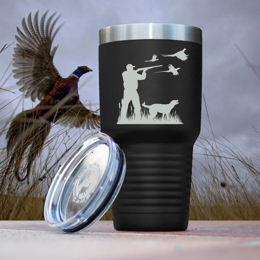 Pheasant Hunter With Dog/ Polar Camel 30oz Ringneck Tumbler/ Hunting Gift/ Christmas Gift/ Birthday Gift/ Dad Gift