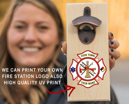 Personalized Firefighter Gift For Firefighter/ Wall Hanging Bottle Opener/ Fire Husband/ Firefighter Dad/ Beer Bottle Opener/ Christmas Gift