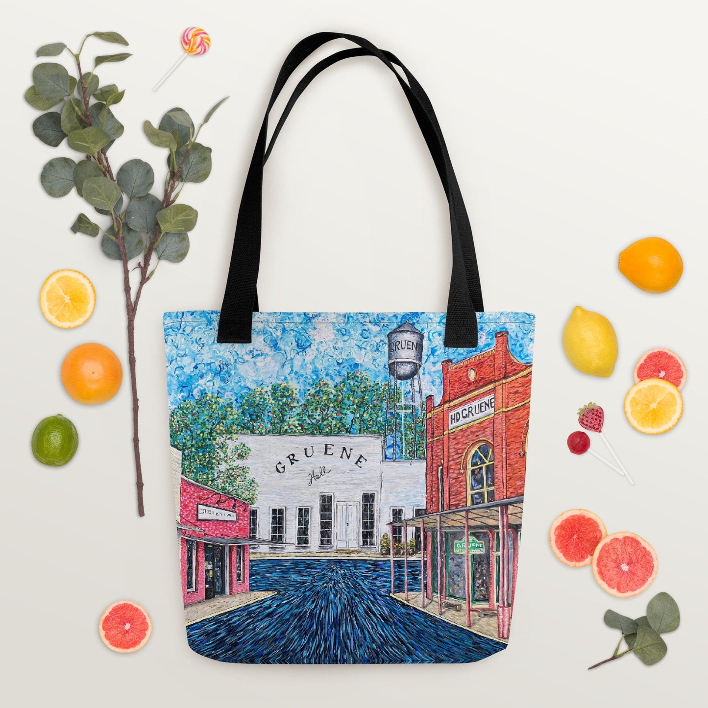 New Braunfels Gruene Hall Tote Bag/ New Braunfels Art/ Local Artist/ Texas Art Print On Tote Bag