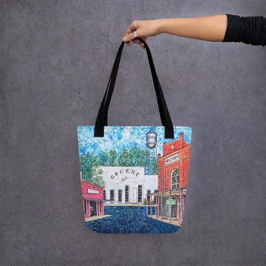 New Braunfels Gruene Hall Tote Bag/ New Braunfels Art/ Local Artist/ Texas Art Print On Tote Bag