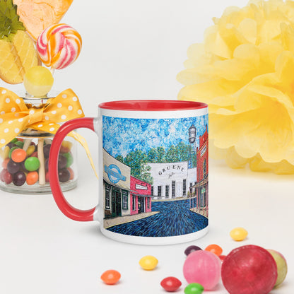 New Braunfels Gruene Hall Mug with Color Inside/ New Braunfels Art/ Local Artist/ Texas Art Print On Mug