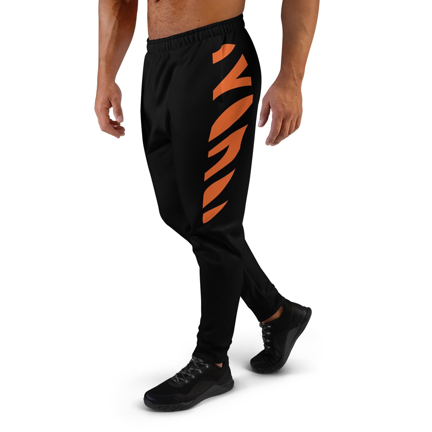 Cincinnati Men's Joggers/ Team Colors Black and Tiger Stripes/ Men's Football Style Sports Joggers