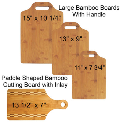 Father's Day Gifts for Dad, Personalized Bamboo Cutting Board for Grill Master, Step Up Dad - Gift for Grandpa, Daddy, Best Dad, Uncle