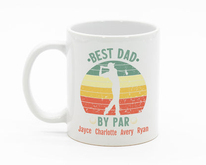 Personalized Golfing Dad Gift/Best By Par/White Mug/Father's Day Gift