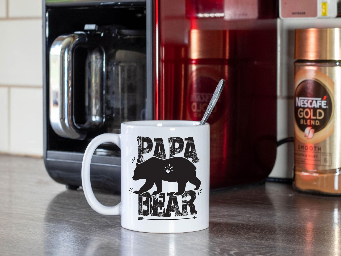 Papa Bear/ Dad White Mug/Father's Day Gift