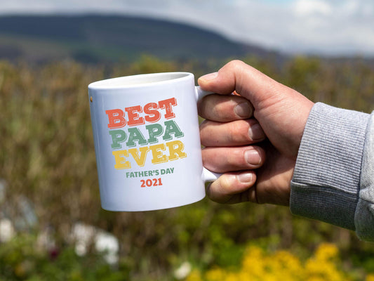 Personalized Best Papa Ever/White Mug/Father's Day Gift