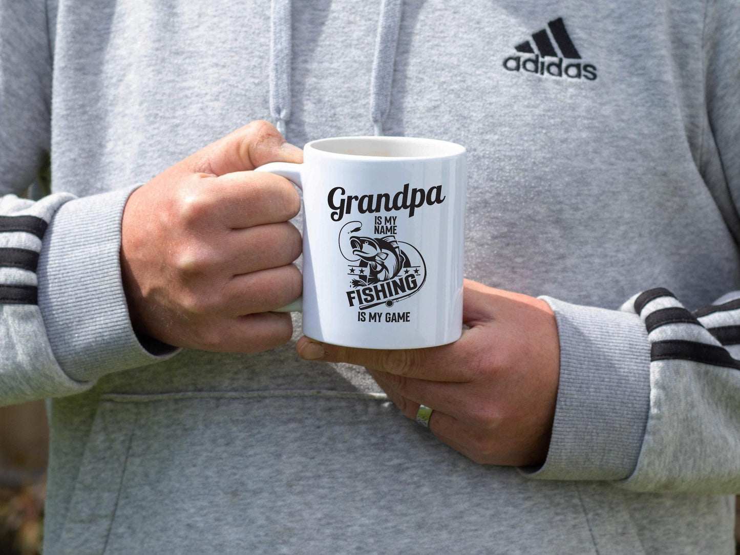 Grandpa Is My Name Fishing Is My Game/White Mug/Grandpa Gift