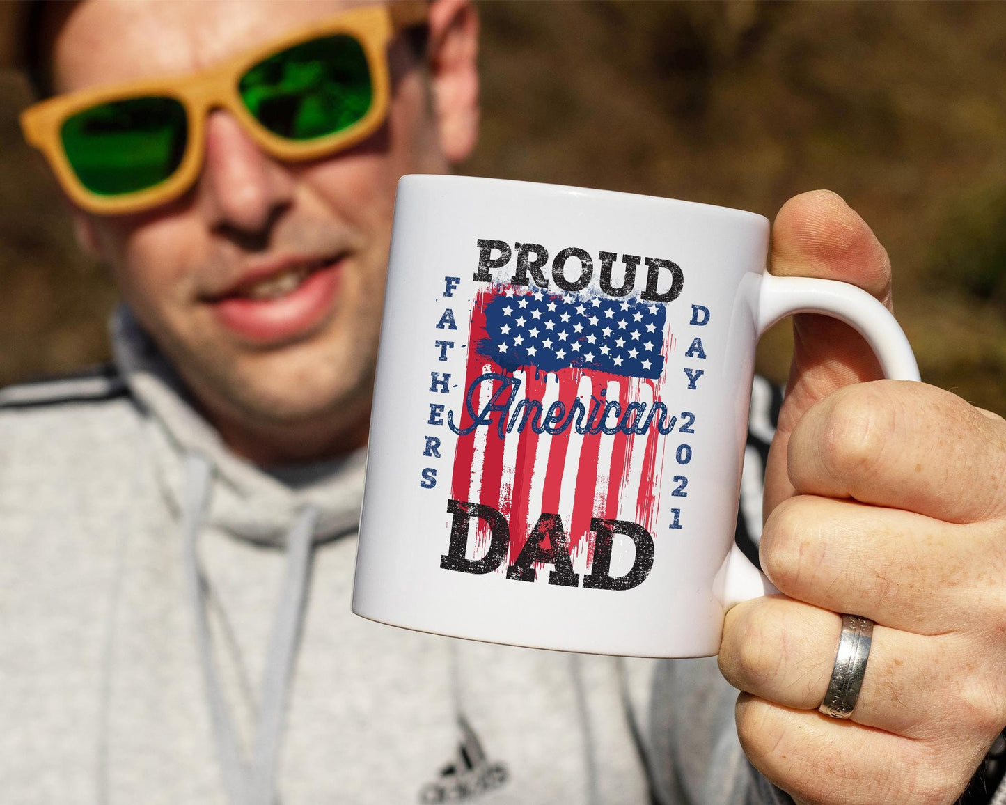 Proud American Dad - White Mug