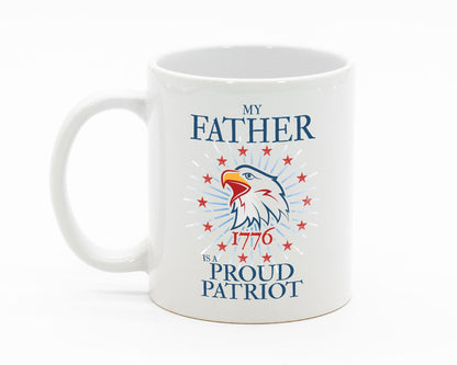 My Father Proud Patriot/White Mug/Father's Day Gift