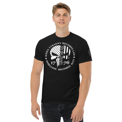 Punisher Skull/ We The People/ When Tyranny Becomes Law/ Rebellion Becomes Duty/ Men's Classic Tee