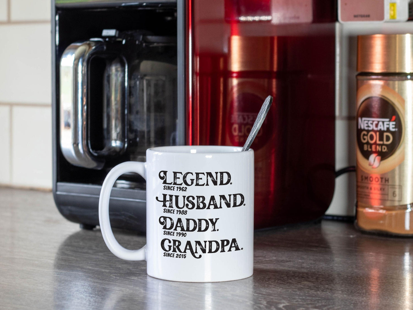 Custom Dad/Husband/Grandpa Legend White Mug