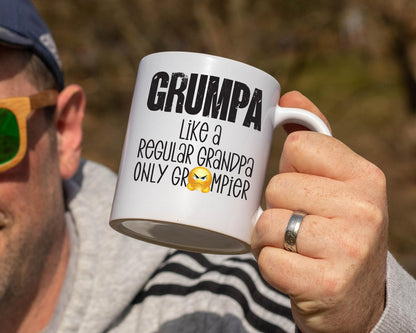 Grumpa Like A Regular Grandpa Only Grumpier/White Grandpa Mug/Grandpa Gift