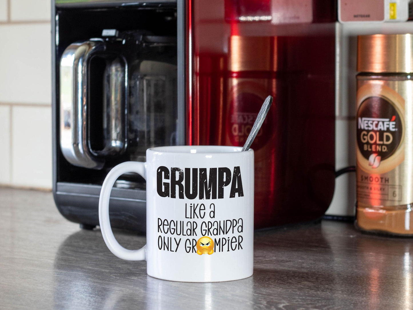 Grumpa Like A Regular Grandpa Only Grumpier/White Grandpa Mug/Grandpa Gift