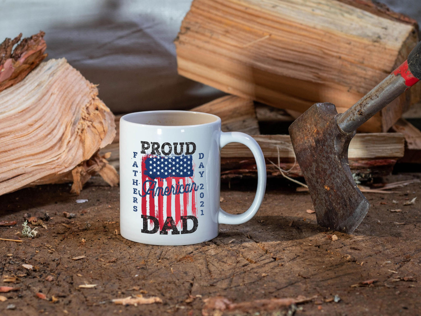 Proud American Dad - White Mug