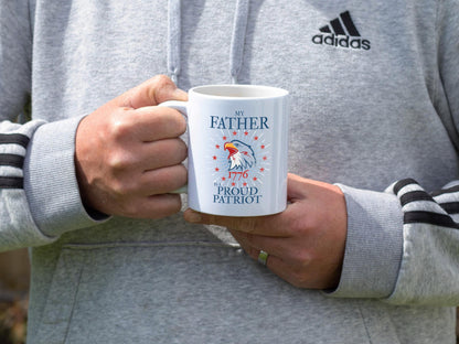 My Father Proud Patriot/White Mug/Father's Day Gift