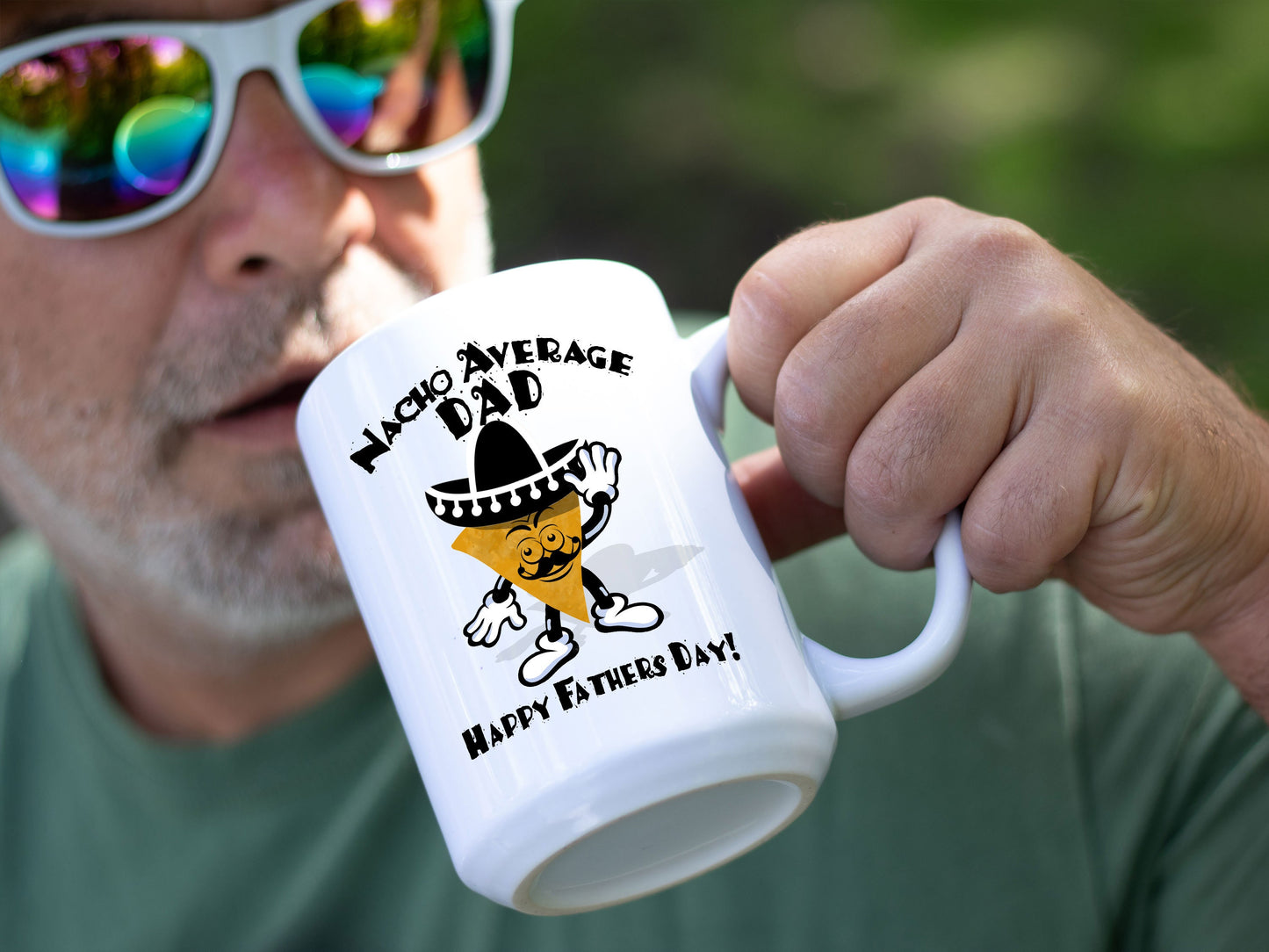 Nacho Average Dad/ Nacho Papi/ Funny Dad Mug/ Father's Day Present Gift/ For Dad's Birthday/ White Coffee Mug