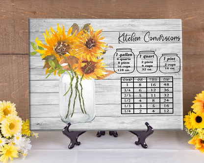 Personalized Glass Cutting Board/ Country Jar Full of Sunflowers on Grey Barn Board Background/ Farmhouse Decor/ Wedding Present