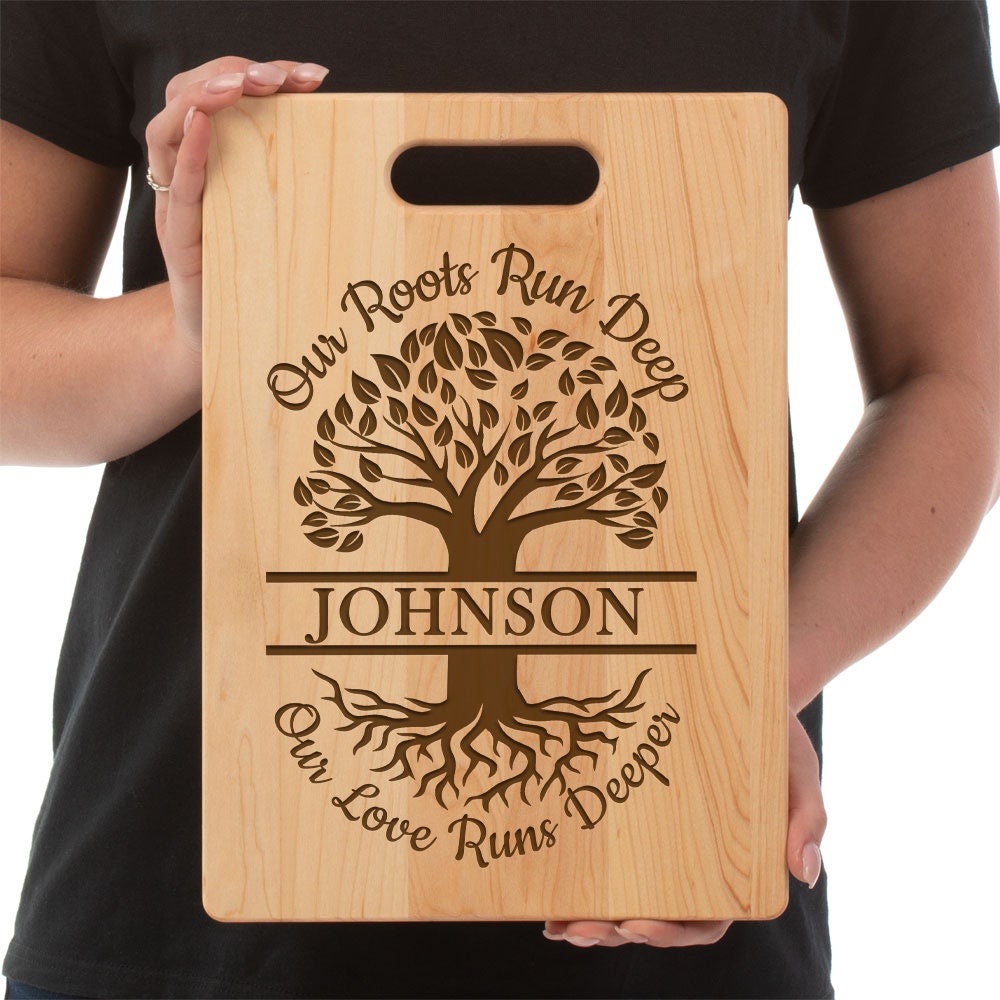 Personalized Family Reunion Maple Wood Cutting Board, Custom With Family Name, Family Reunion Gift Idea, Family Tree Wall Decor