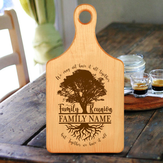 Personalized Maple Cutting Board Cheese Paddle Board with Engraved Custom Name, Custom With Family Name, Family Gift Idea, Farmhouse Decor