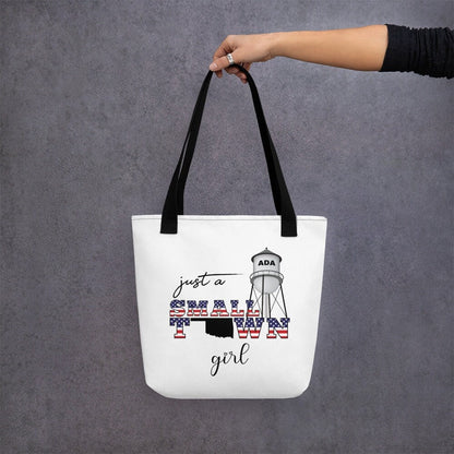 Customizable Small Town Girl Tote Bag | 100% Polyester | Shopping Bag | Your State, Your Town