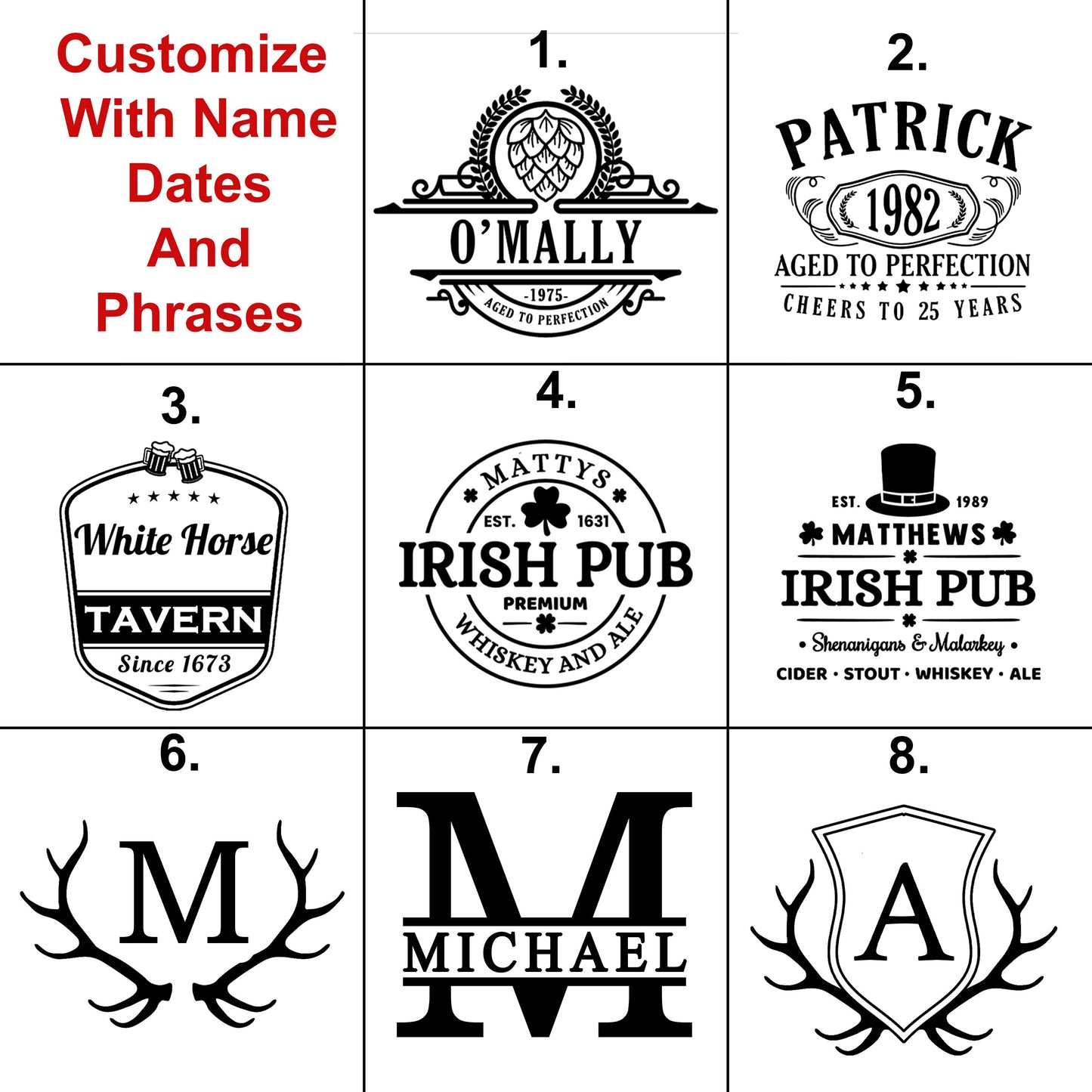 16oz Personalized Beer Mug/ Custom Laser Engraved/ Great for Bar Owners/ Pub Owners/ Tavern And Super Bowl Parties/ Birthday Gifts for Men